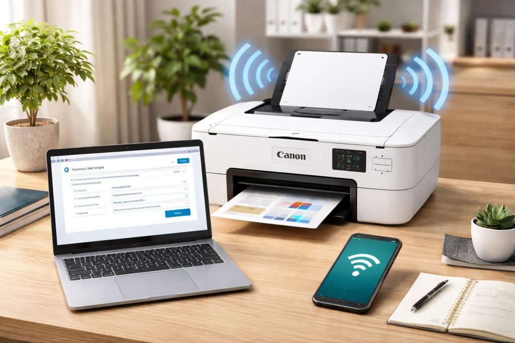 apprenez à configurer facilement votre imprimante canon en mode sans fil grâce à ce guide pratique étape par étape, idéal pour une installation rapide et sans tracas.