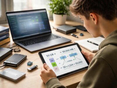 apprenez à convertir facilement 50 go en mo grâce à notre guide simple et clair, parfait pour les débutants en informatique.