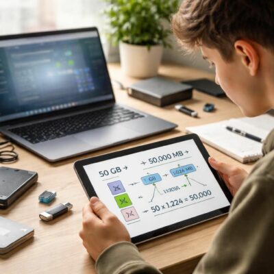 apprenez à convertir facilement 50 go en mo grâce à notre guide simple et clair, parfait pour les débutants en informatique.