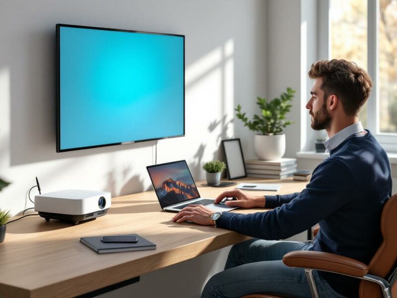 découvrez les avantages d'un vidéoprojecteur bureautique portable pour optimiser vos présentations et réunions en télétravail, offrant flexibilité et efficacité où que vous soyez.