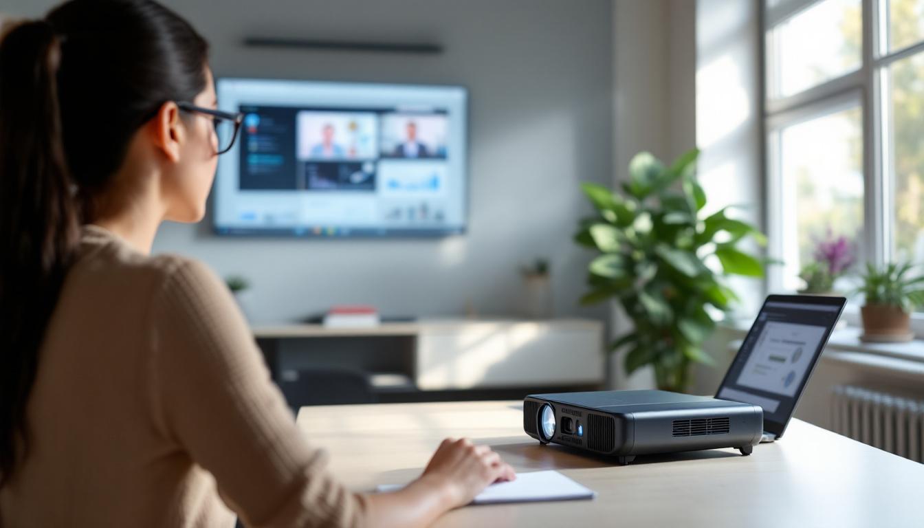 découvrez pourquoi un vidéoprojecteur bureautique portable est un outil essentiel pour le travail à distance, facilitant les présentations, la collaboration et la productivité où que vous soyez.
