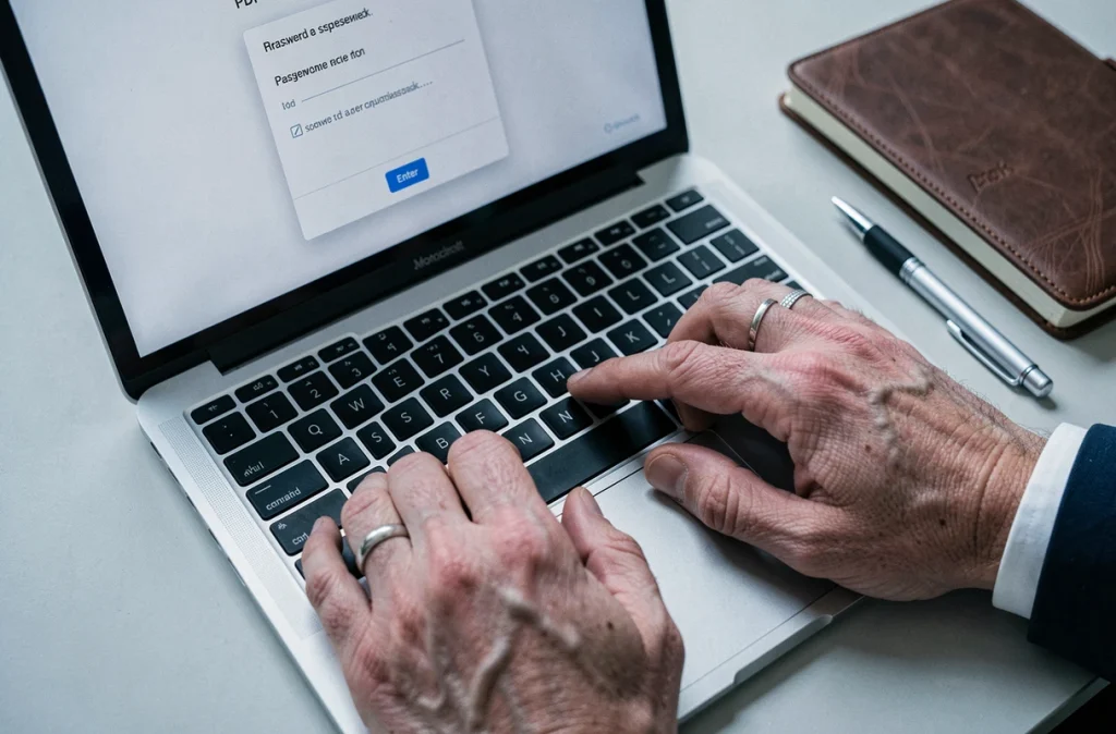 Gros plan sur un écran d'ordinateur affichant une boîte de dialogue de protection par mot de passe pour un fichier PDF