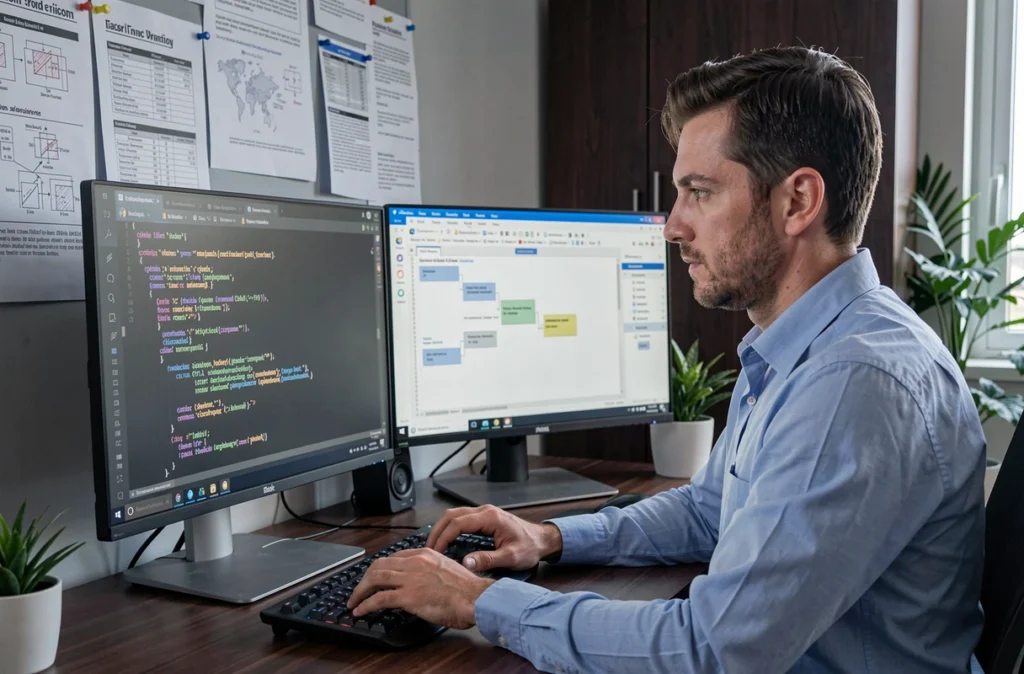 Développeur web de l'agence Debussac à Clermont-Ferrand travaillant sur du développement web sur mesure