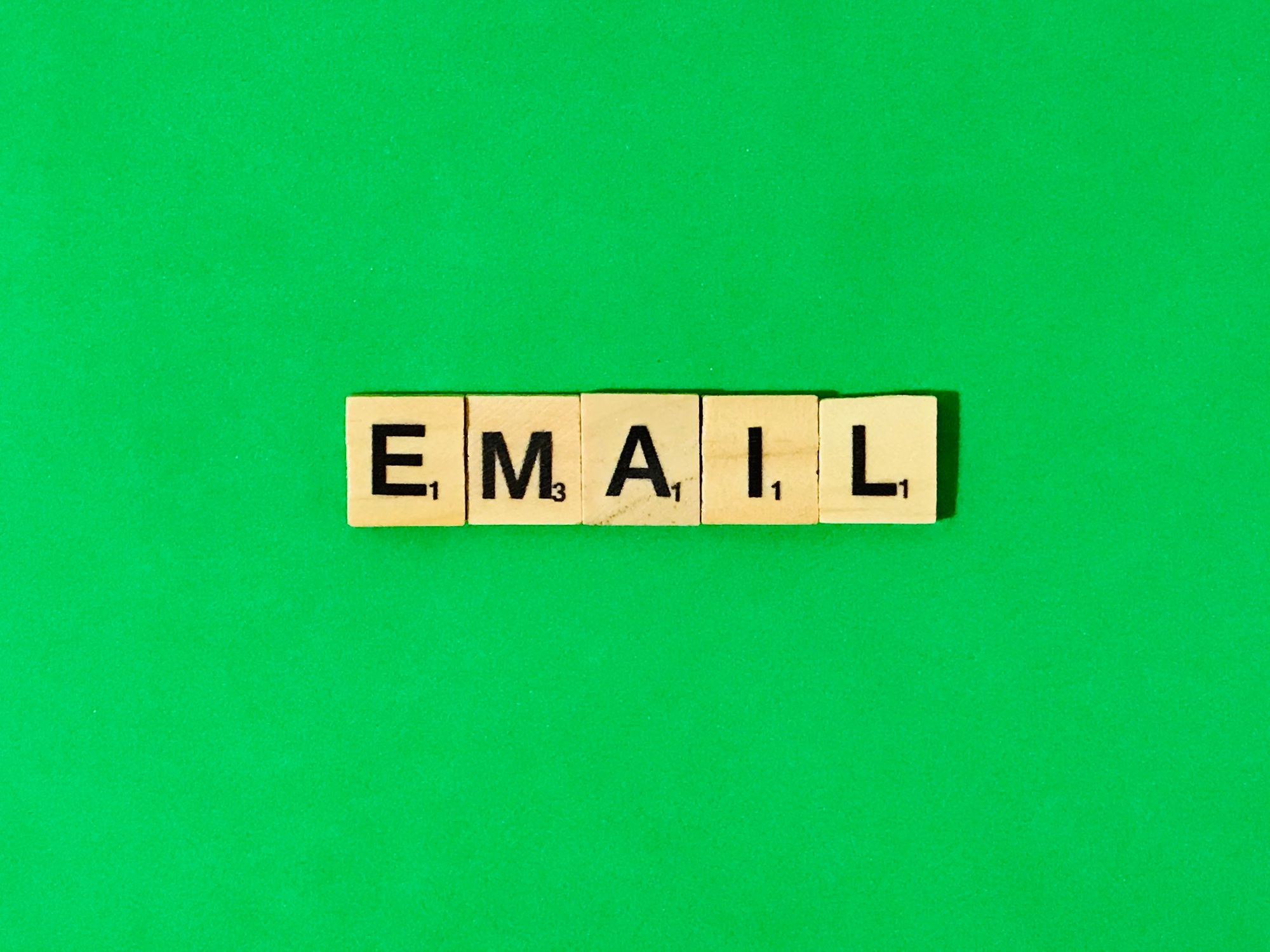 Email word on Green background